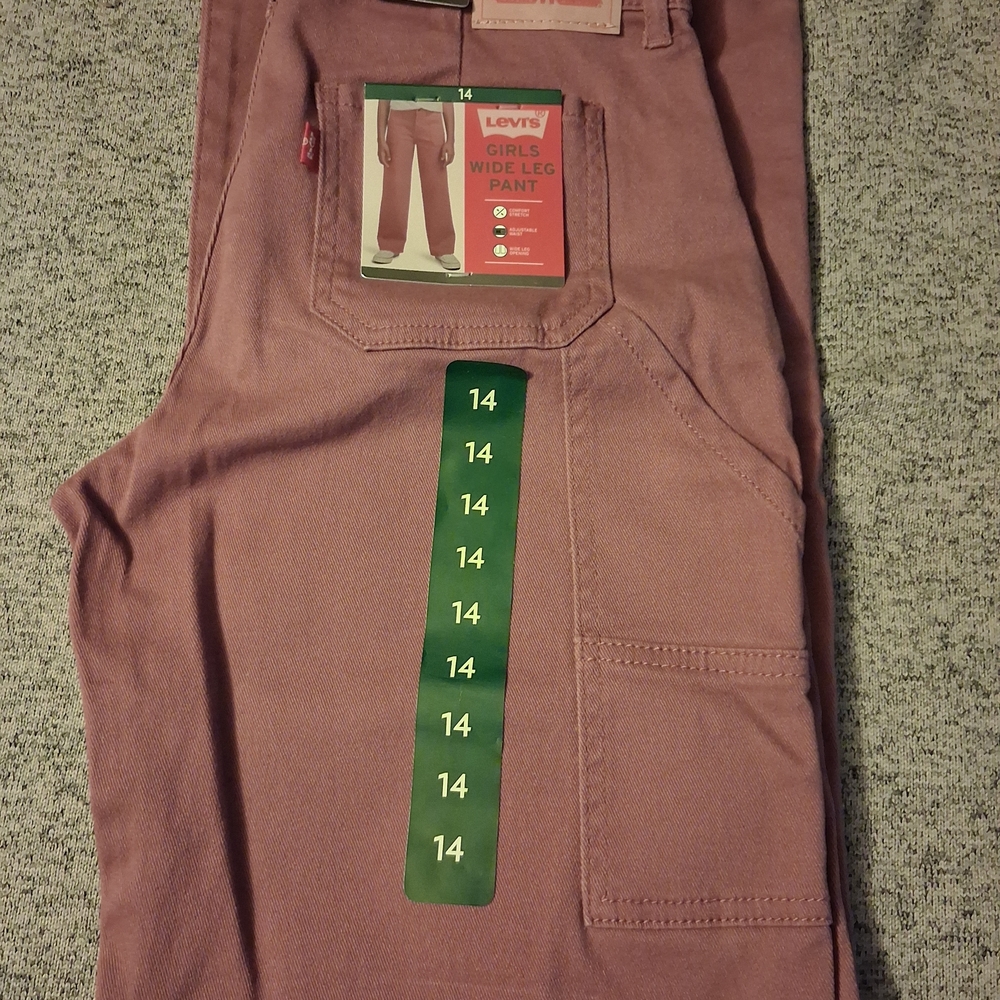 Levi's Girls Wide Leg Pant - Dusty Rose (Size 14)